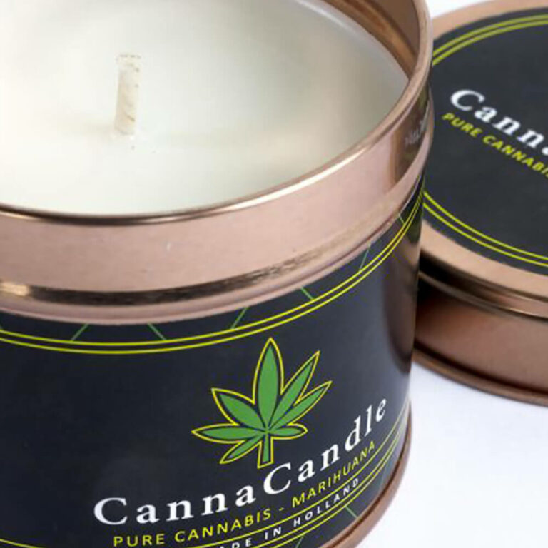 Cannabis Candle With Cannabis Aroma Canweedo