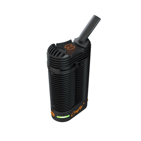 The best portable dry herb vaporizer, photo with the the mouthpiece open.
