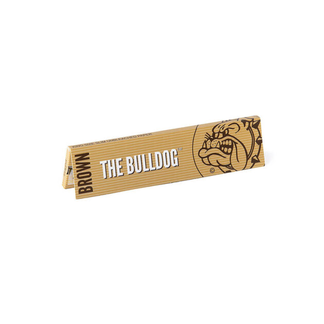 The Bulldog Amsterdam King Size Papers Brown Unbleached Raw 33 sheets for twisted cigarettes.